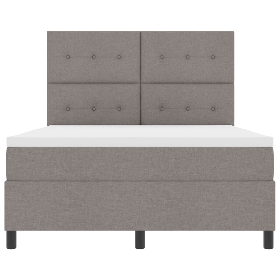 Boxspringbed Met Matras Stof Taupe 140 x 190 cm Bovereind