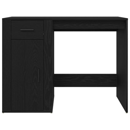 Bureau Zwart Eiken 100X49X75 Cm Geengineerd Hout