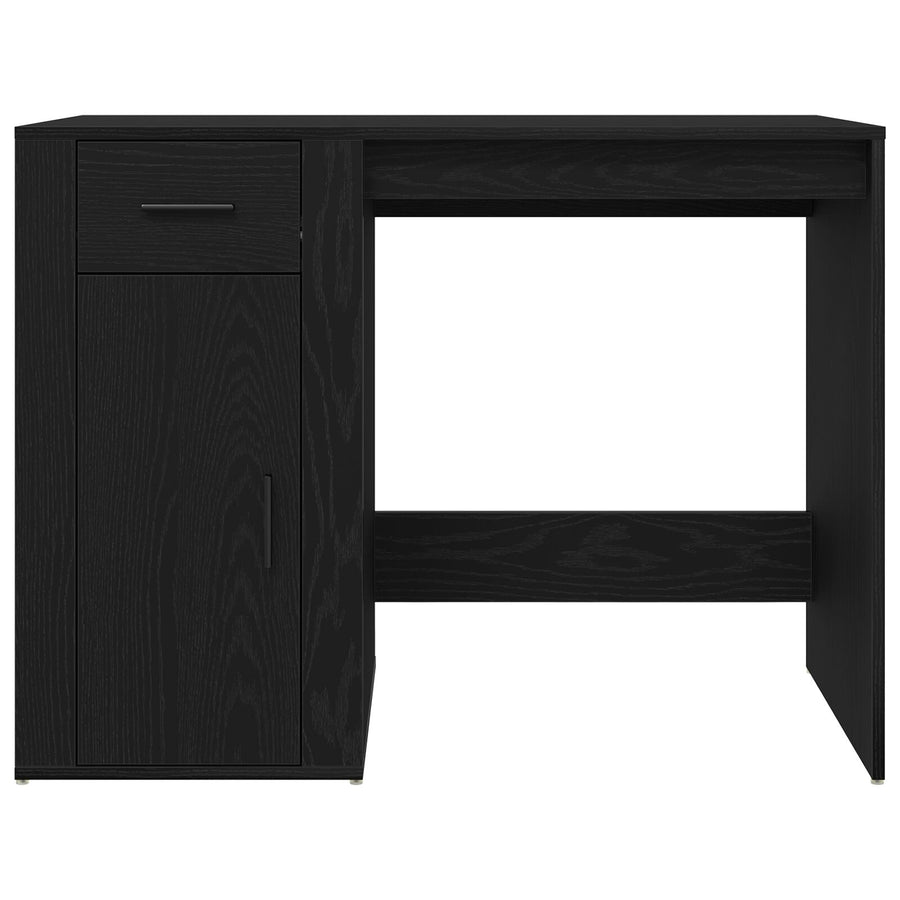 Bureau Zwart Eiken 100X49X75 Cm Geengineerd Hout