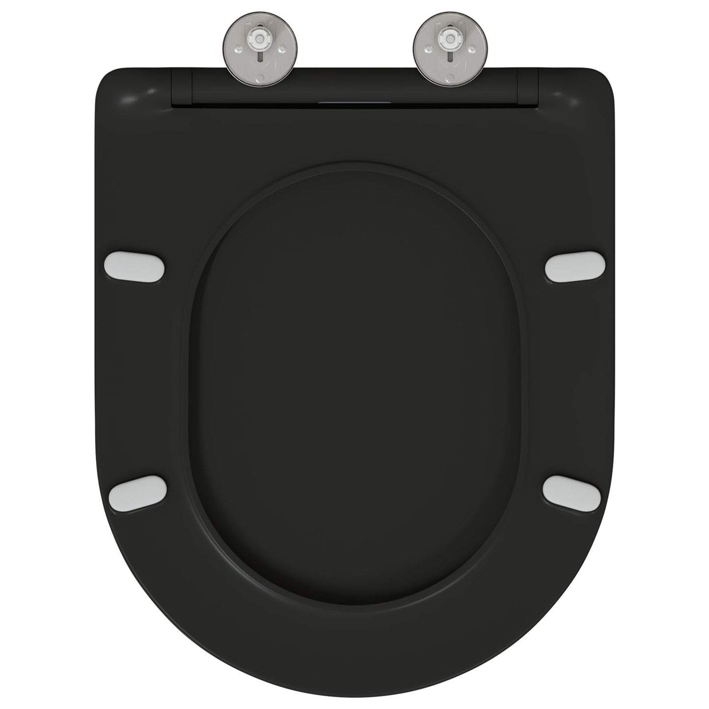 Snelsluiting Toiletzitting Met Soft Close - Duroplast, Zwart