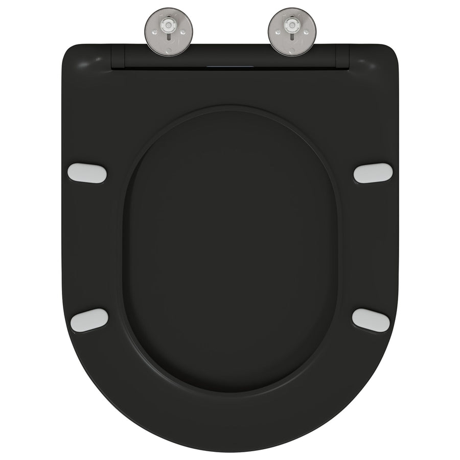 Snelsluiting Toiletzitting Met Soft Close - Duroplast, Zwart