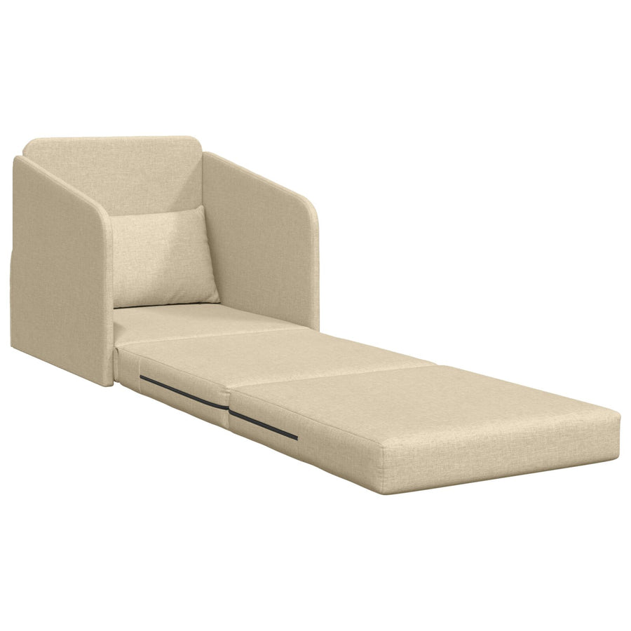Vloer Sofa Bed 2-In-1 65X80X83 Cm Stof Crème