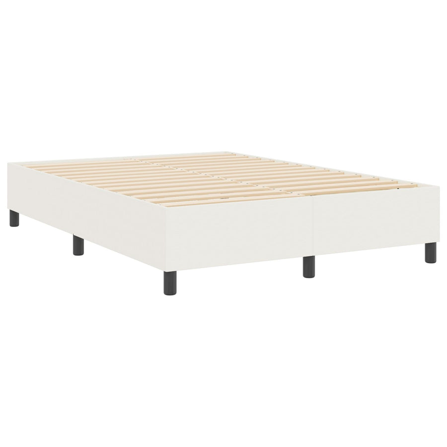 Boxspringbed Corduroy Stof Crème 160 x 200 cm