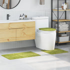 Non-slip Bath Mat Set 3 pcs Green PP
