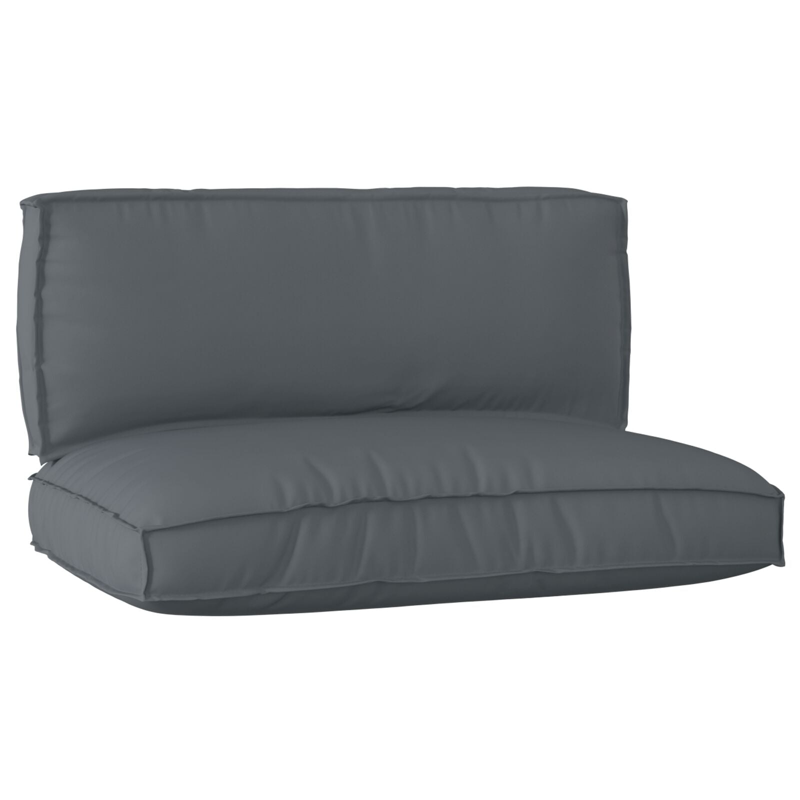 Pallet Kussen Set Set Van 2 Anthraciet Polyester Standaard