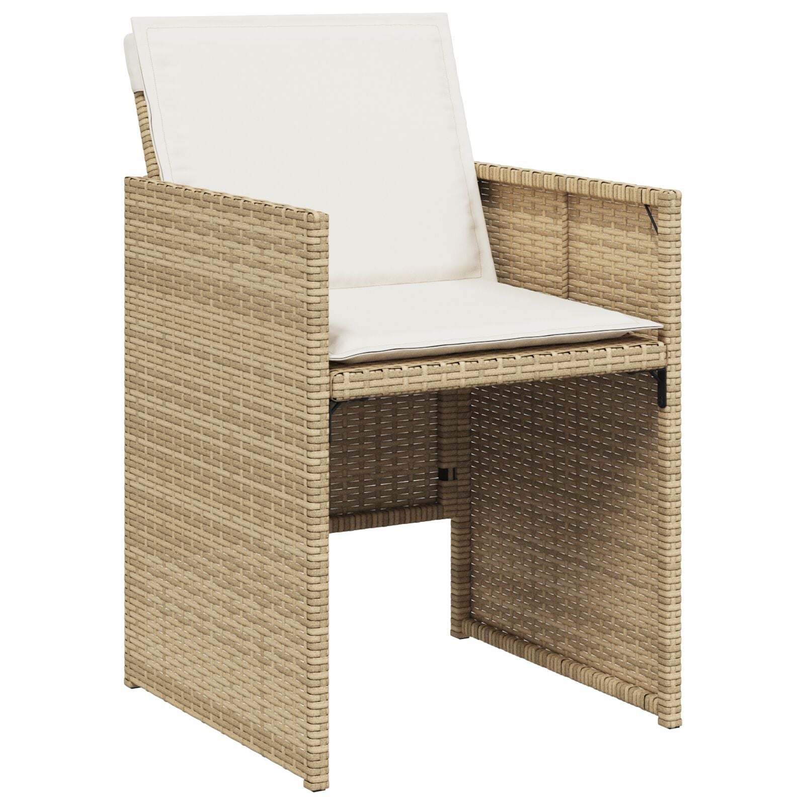 5 Delige Tuindinerset Met Kussens Beige Poly Rattan