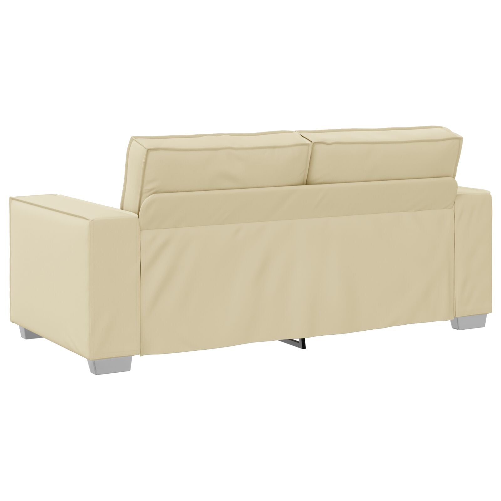 Loveseat Bank Kunstleer Crème 140 cm