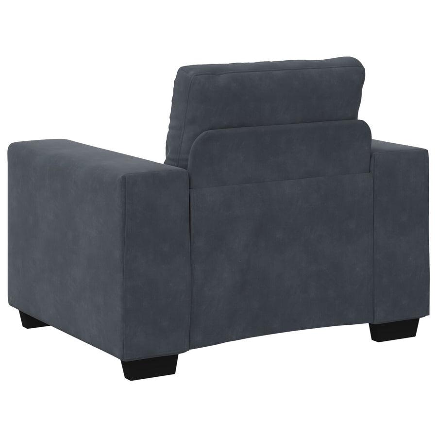 3-Delige Bankset Met Kussens Donkergrijs Velvet