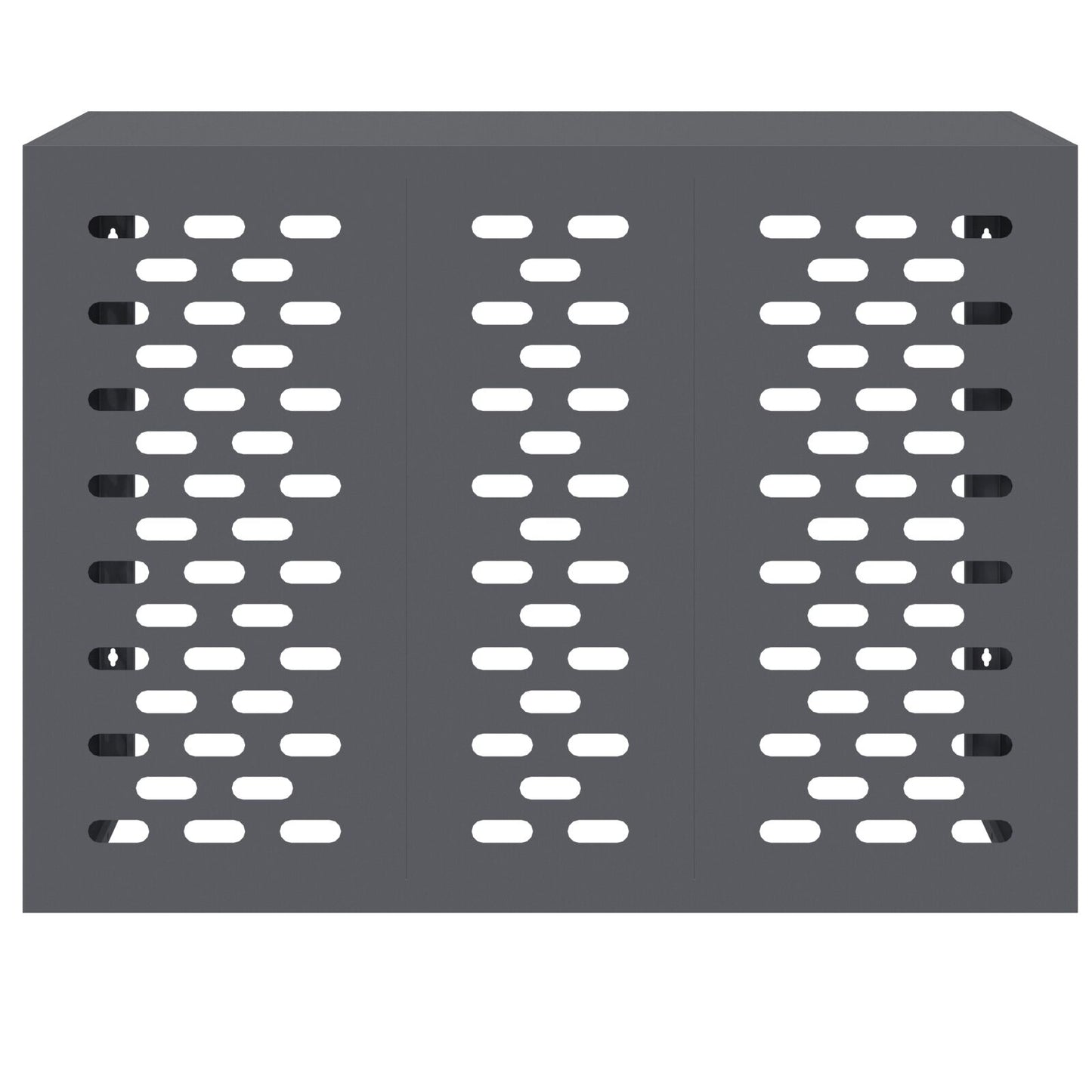 Airconditioner Cover Staal Anthraciet 110 x 50 x 80 cm