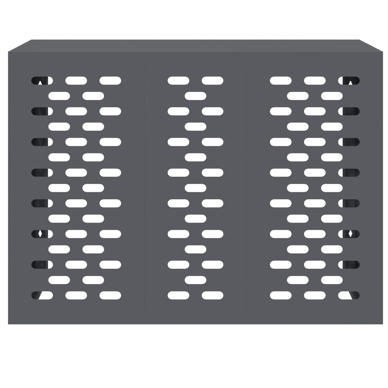 Airconditioner Cover Staal Anthraciet 110 x 50 x 80 cm