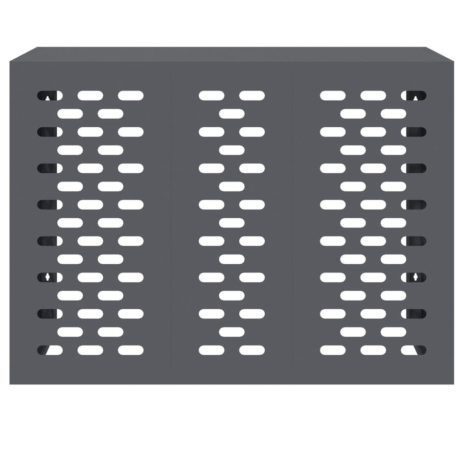 Airconditioner Cover Staal Anthraciet 110 x 50 x 80 cm