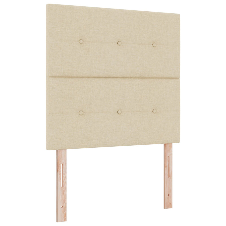 Bed Frame Crème 100X200 Cm Stof Crème