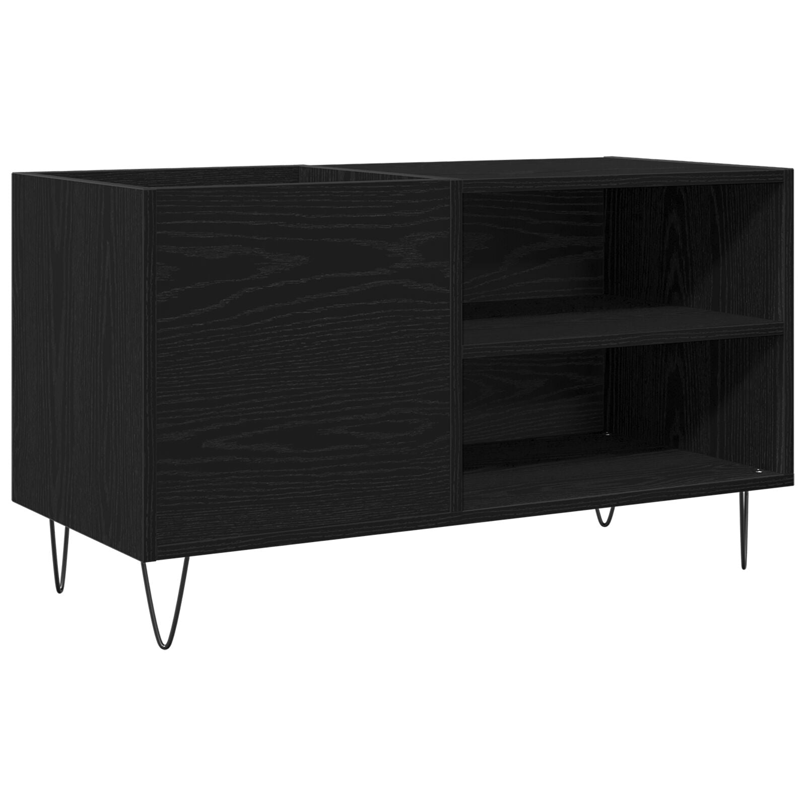 Recordkast Zwart Eiken 84,5X38X48 Cm Hout