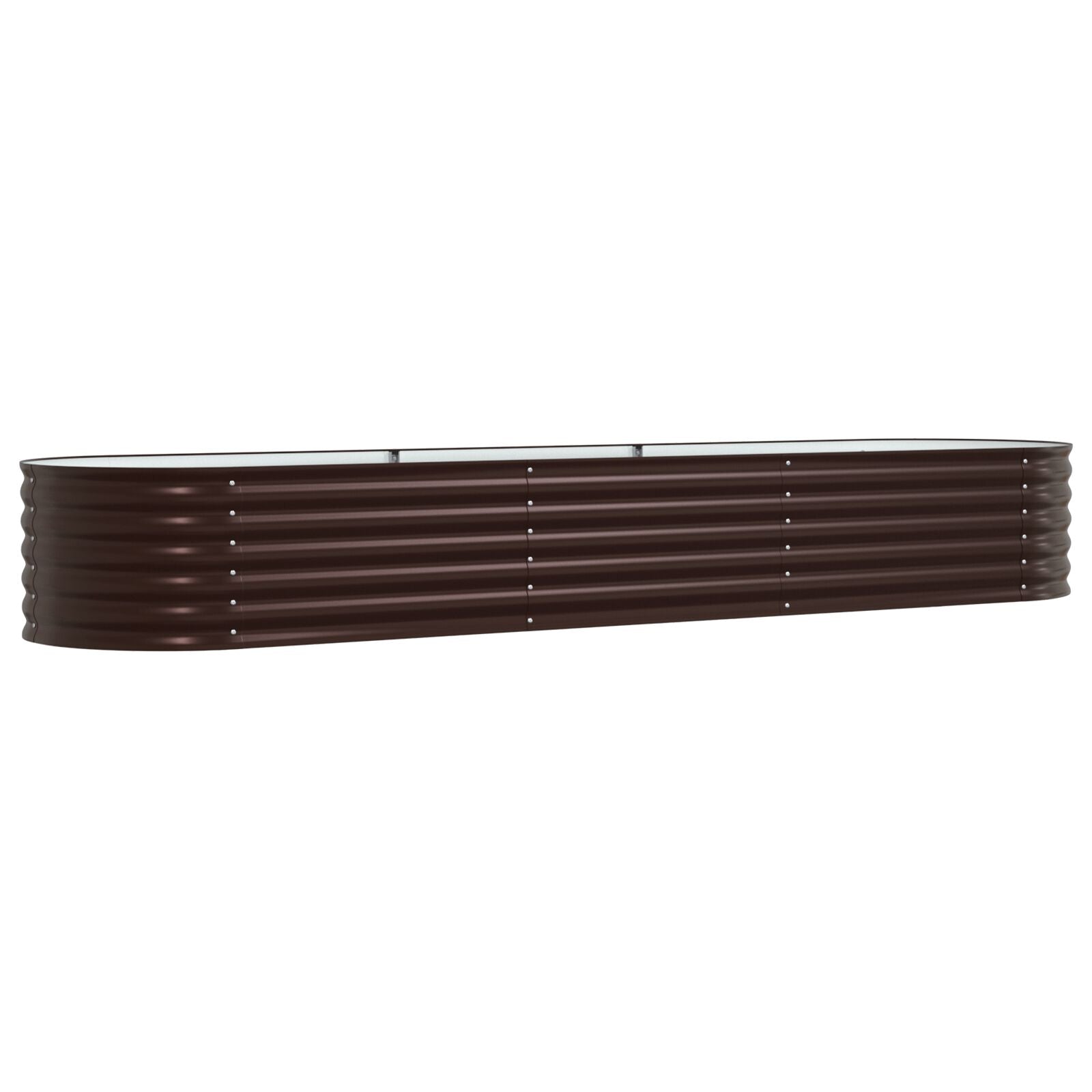 Tuin Verhoogd Bed Gegalvaniseerd Staal 320 x 80 x 44 cm Bruin
