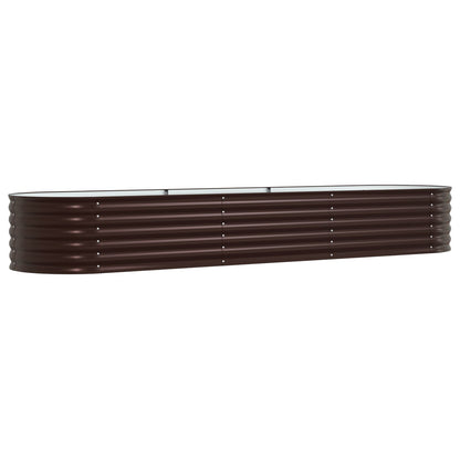 Tuin Verhoogd Bed Gegalvaniseerd Staal 320 x 80 x 44 cm Bruin