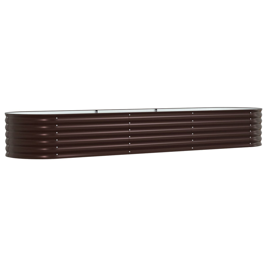 Tuin Verhoogd Bed Gegalvaniseerd Staal 320 x 80 x 44 cm Bruin