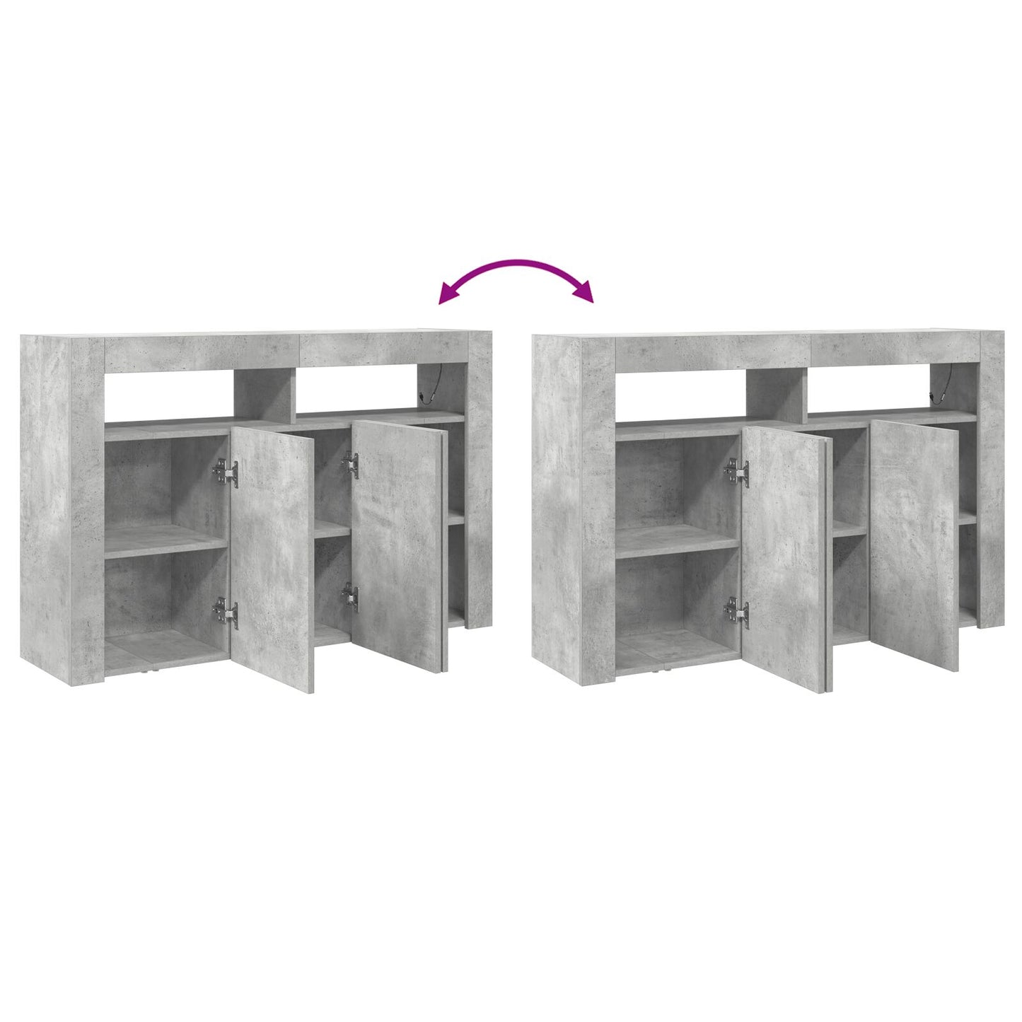 Sideboard Engineered Hout 116 X 30 X 75 Cm Beton grijs