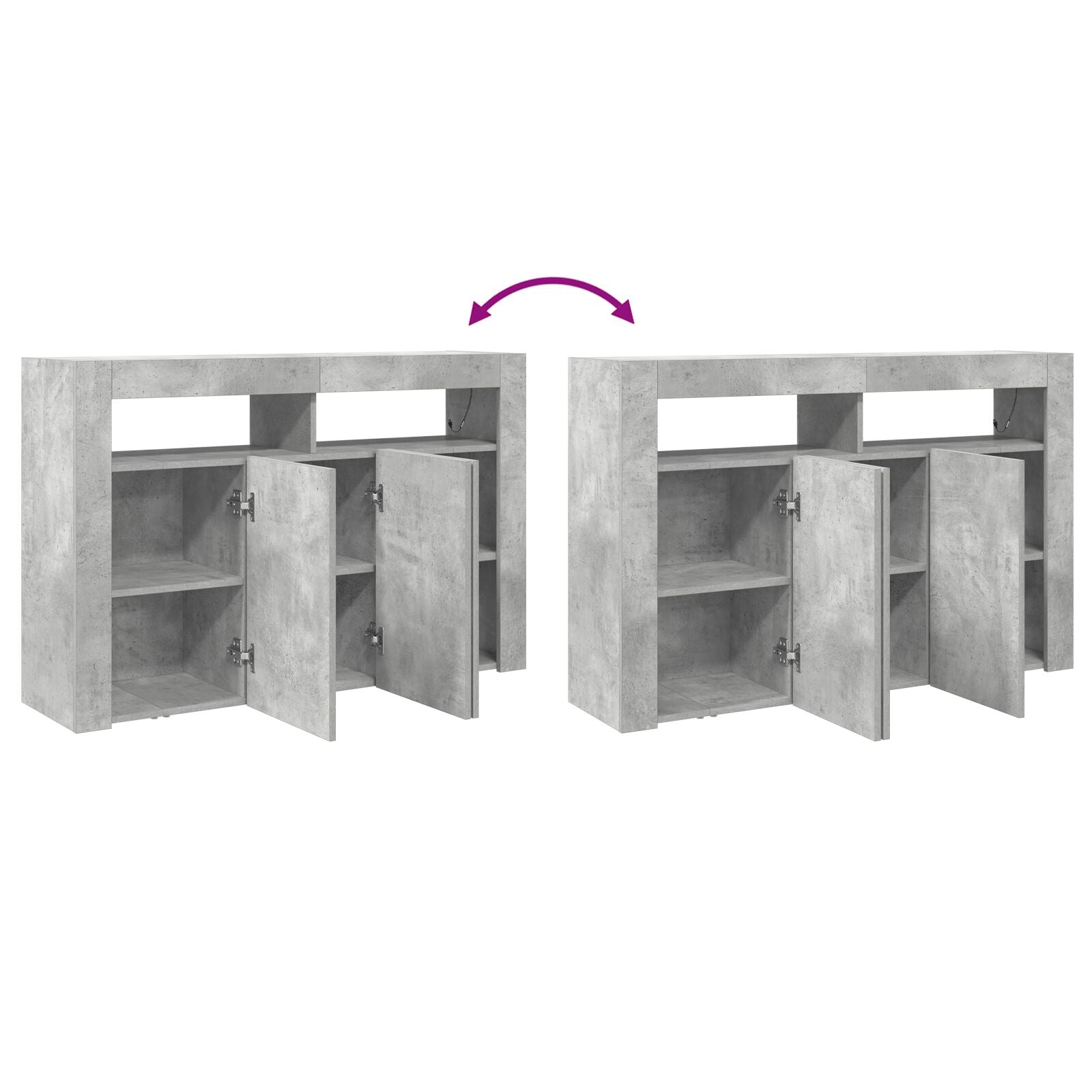 Sideboard Engineered Hout 116 X 30 X 75 Cm Beton grijs