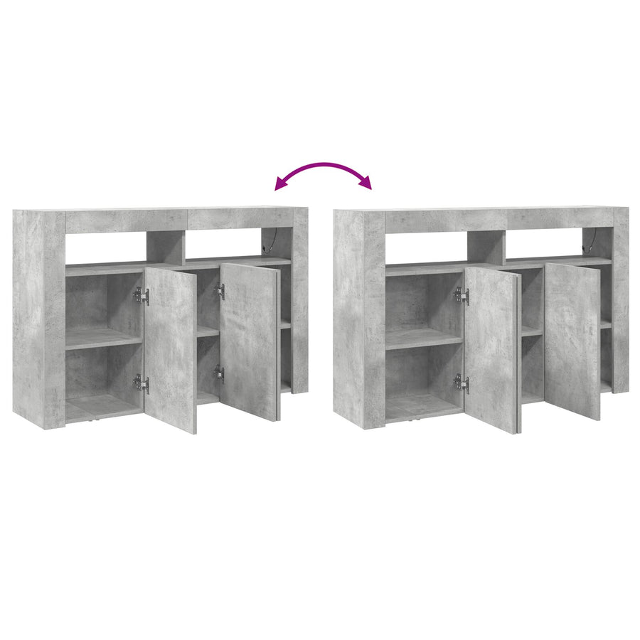 Sideboard Engineered Hout 116 X 30 X 75 Cm Beton grijs