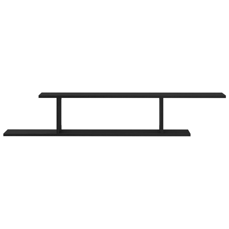 Wandplank Voor Tv Zwart Eiken 125X18X23 Cm Bewerkt Hout