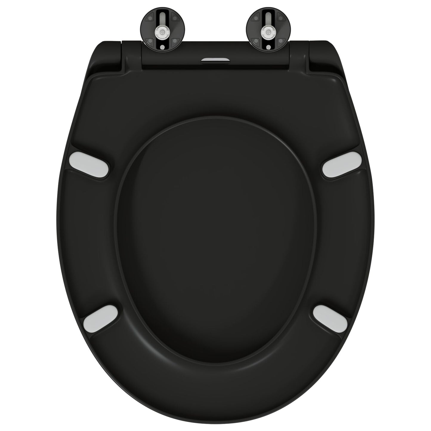 Snelsluiting Toiletdoel Met Zachte Sluiting Duroplast Zwart