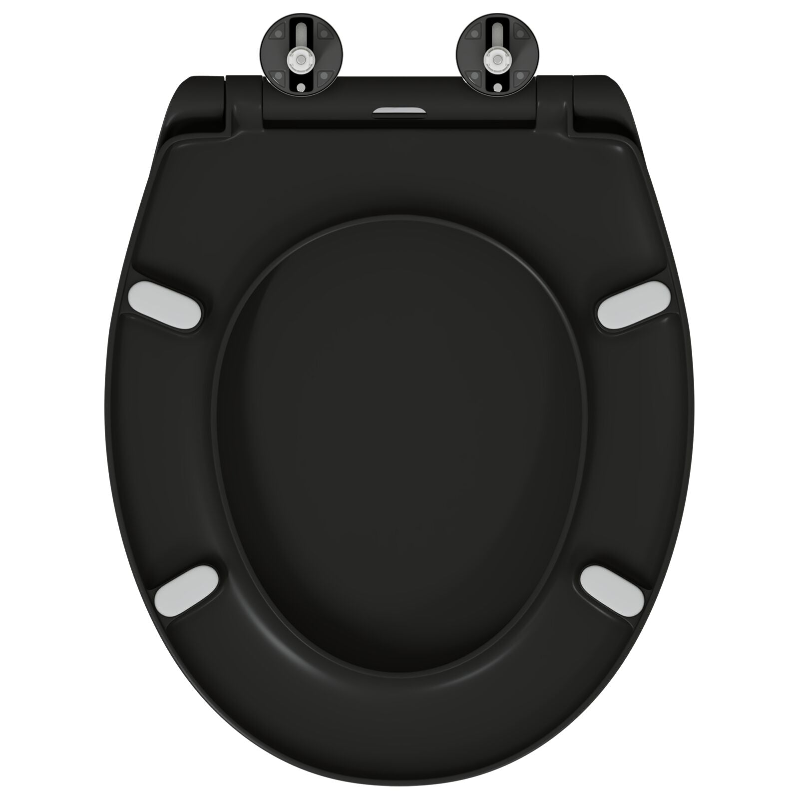 Snelsluiting Toiletdoel Met Zachte Sluiting Duroplast Zwart