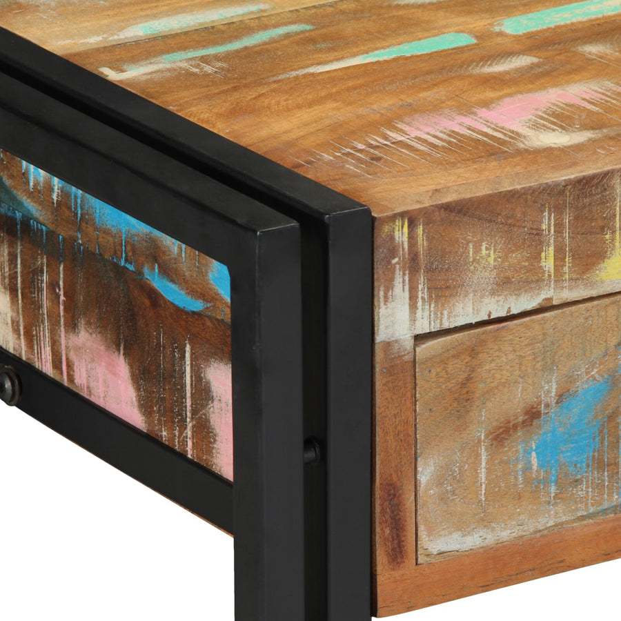 Console Tafel Meerkleurig En Metaal 90 cm Massief gerecycled hout