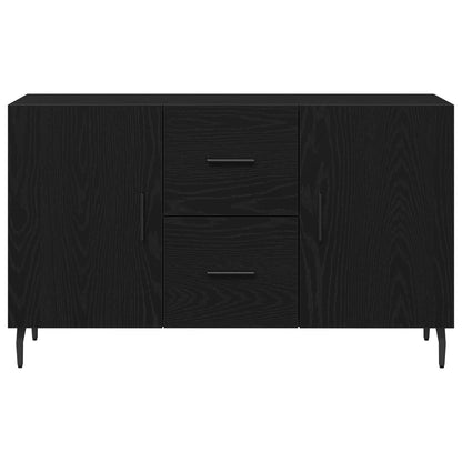 Dressoir Zwart Eiken 100X36X60 Cm Geperst Hout