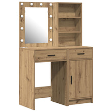 2-Delige Kaptafelset Met Led Artisan Eiken Gefabriceerd Hout