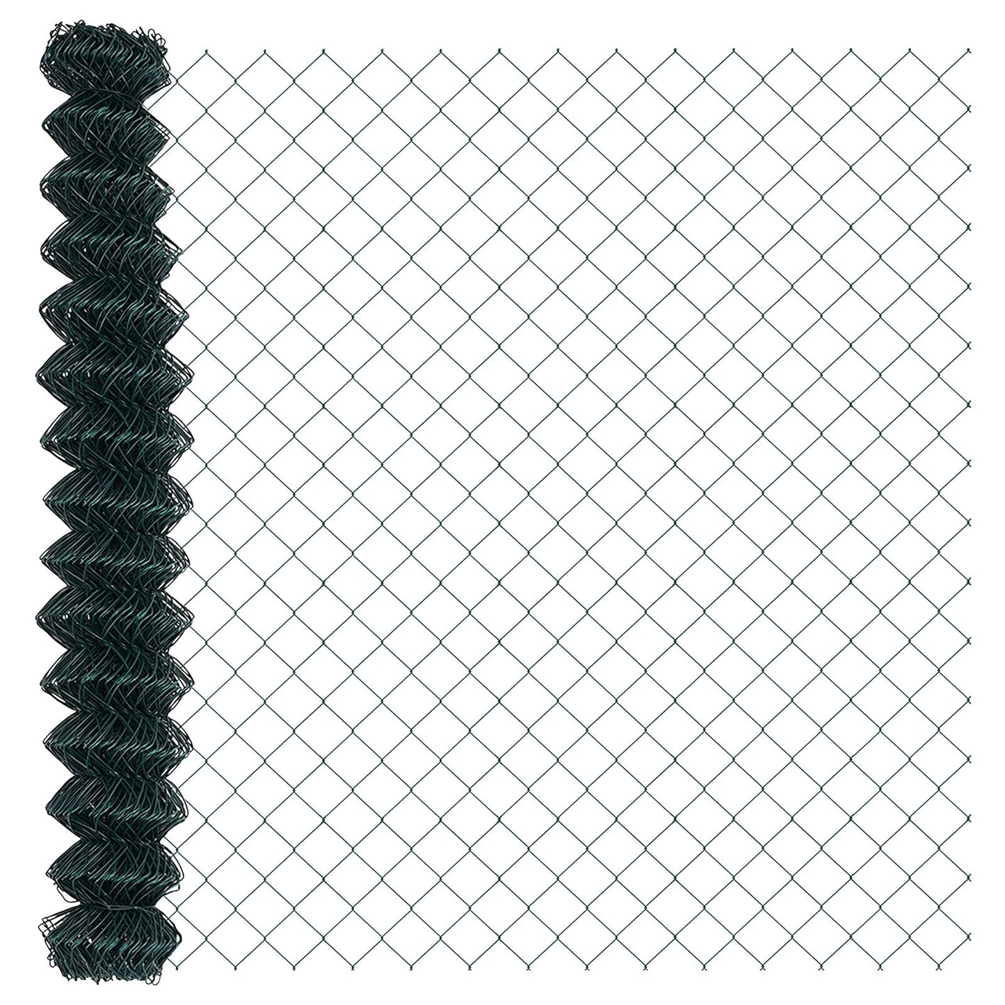 Tuinhek Set Set Van 2 Groen Metaal 25X1.5 M Duurzaam Tuinhek