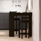 Bar table with shelf Black Oak 102 x 50 x 103.5 cm Engineered wood