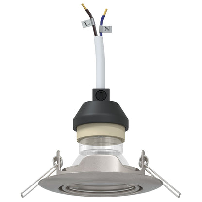 Lampen Set Van 24 Aluminium 9 Cm Ingebouwde Led-Lampen Zilver