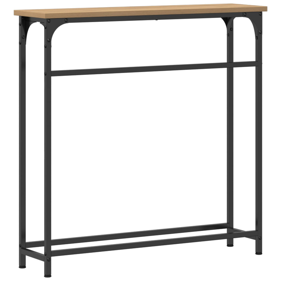 Console Tafel 75X19,5X75 Cm Geengineerd Hout & Staal Artisan eiken