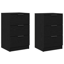 Nachtkastjes 2-Pack Zwart Eiken 40X65X65 Cm Gemaakt Van Bewerkt Hout