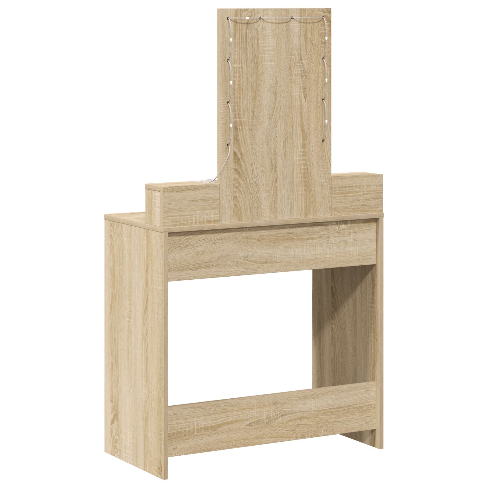 Make-Up Tafel Met Led Verlichting Sonoma eiken 79 x 41 x 140 cm
