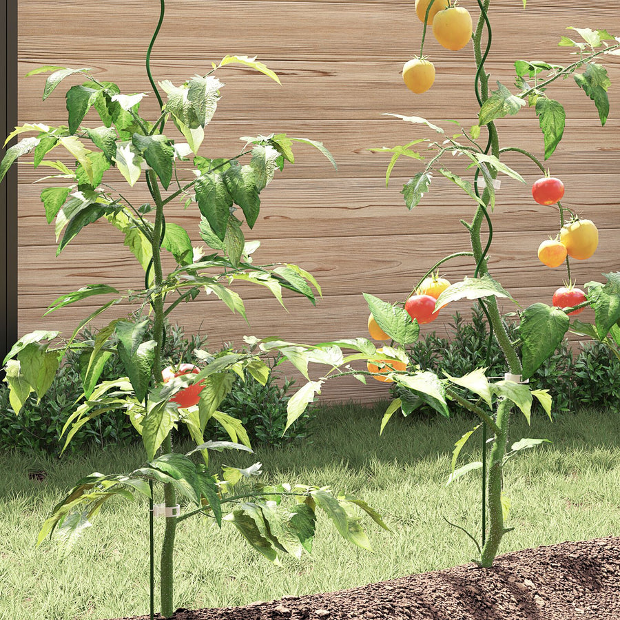 Plantensteunen Spiralen 20 Stuks Van Staal Groen 110 cm