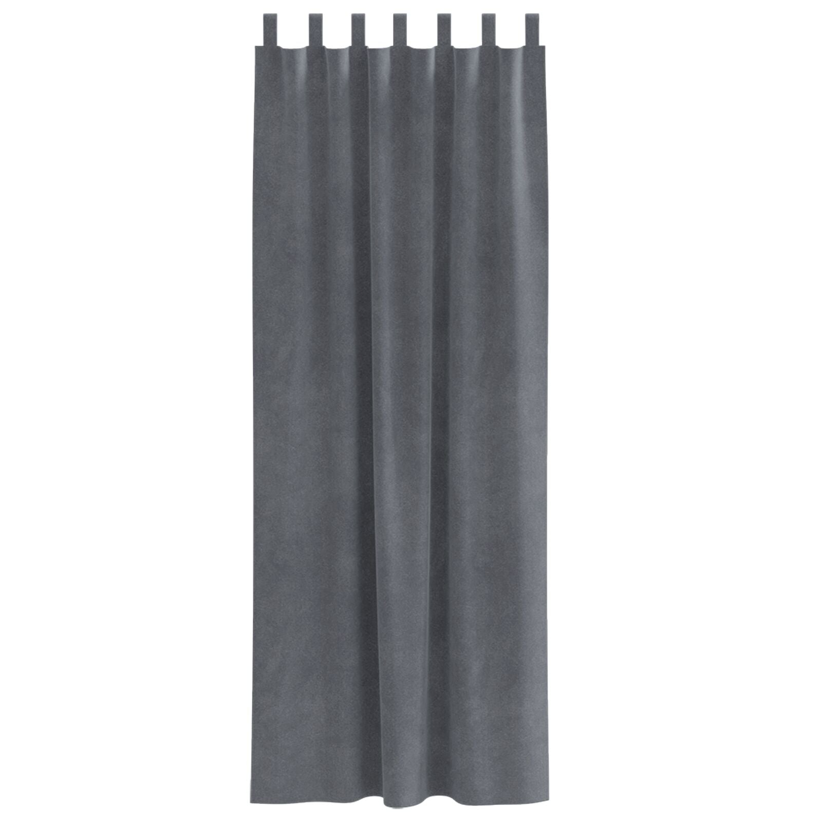 Zwarte Outdoorgordijnen 2 Stuks Super Lichtgrijs Fluweel Super Licht Grijs 140 x 245 cm met ophanglussen