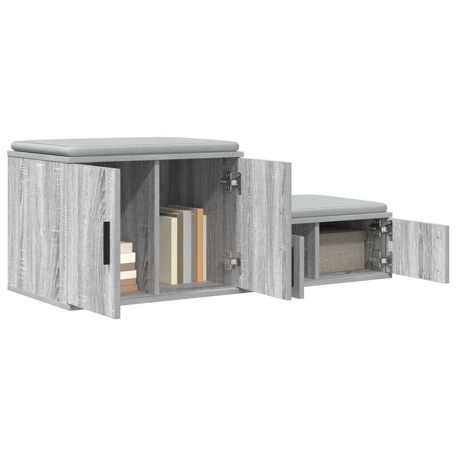 Opbergkast Bewerkt Hout Grijs sonoma 108 x 41 x 40 cm