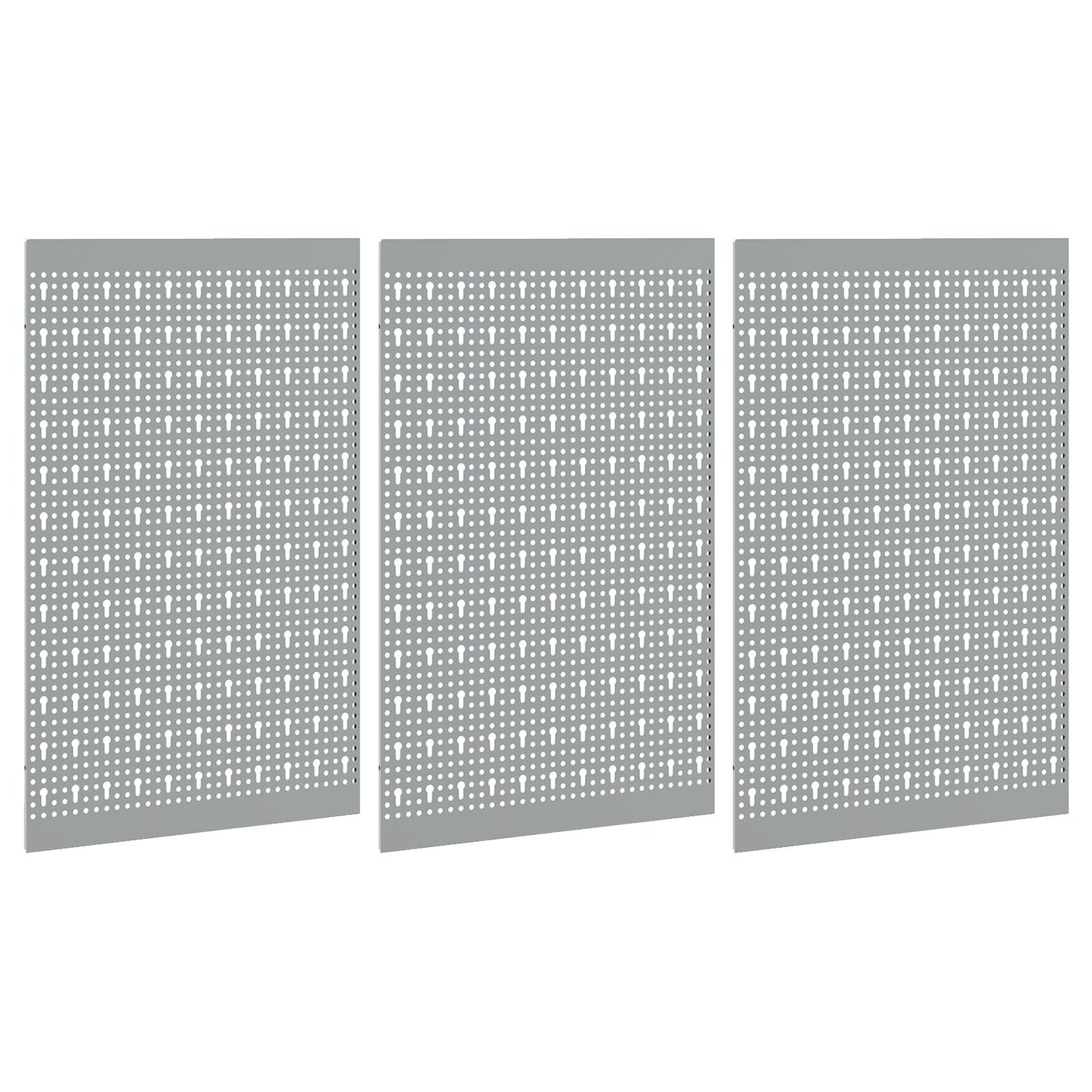 Pegboards - 3-Pack Met 15 Accessoires, Grijs, 150X, Staal 60 cm