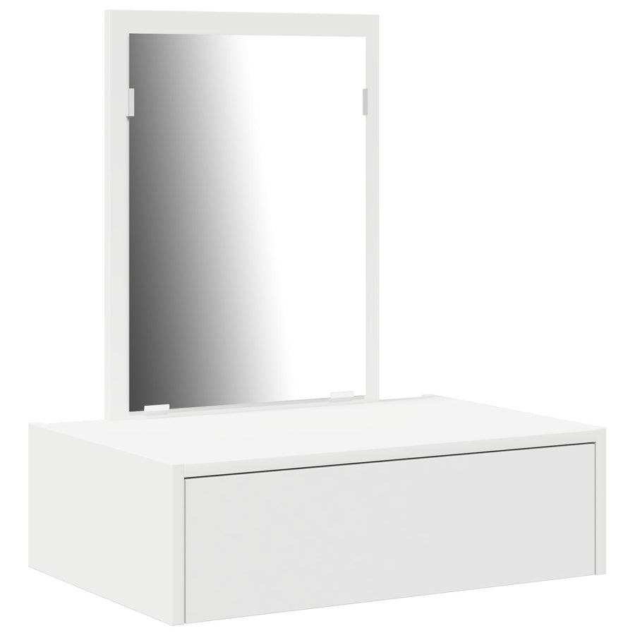 Wandhängende Make-Up Tafel 60 x 40 x 70 cm Wit zonder LED