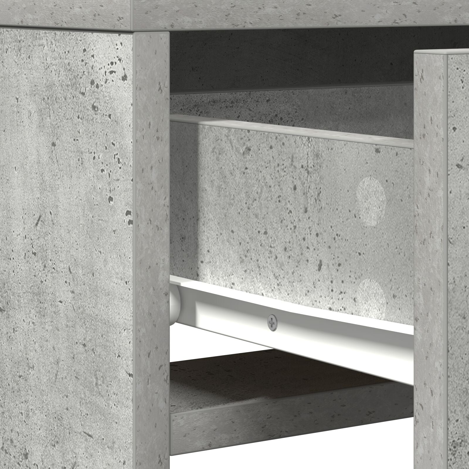 Kaptafel Met Led-Verlichting Betongrijs Beton grijs 50 x 41 x 140 cm