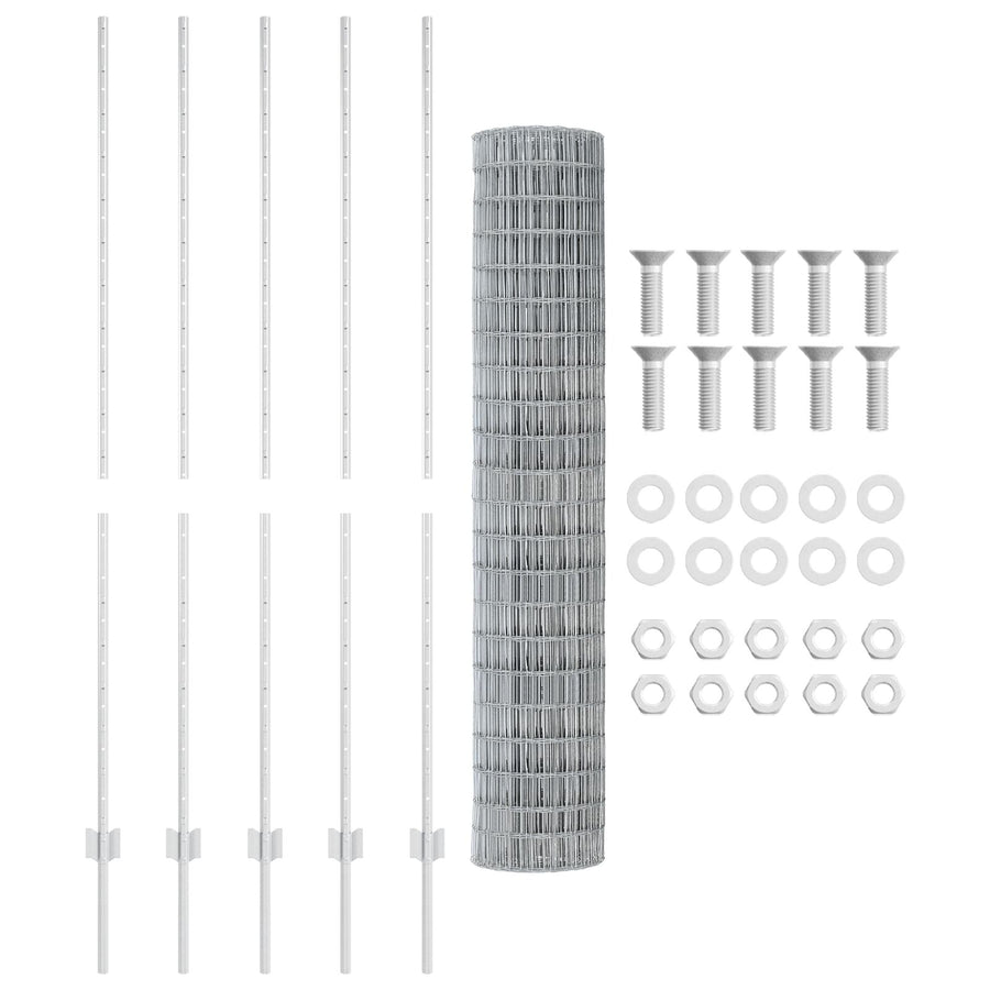 Tuinhek Set Set Van 2 Gegalvaniseerd Staal 10 Meter