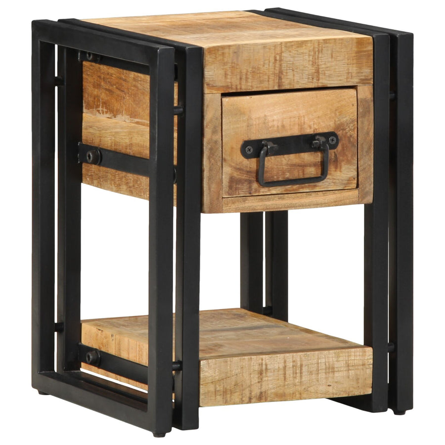 Nachtkast 40X40X40 Cm Massief Mangohout 1 30 x 30 x 40 cm Massief ruw mangohout