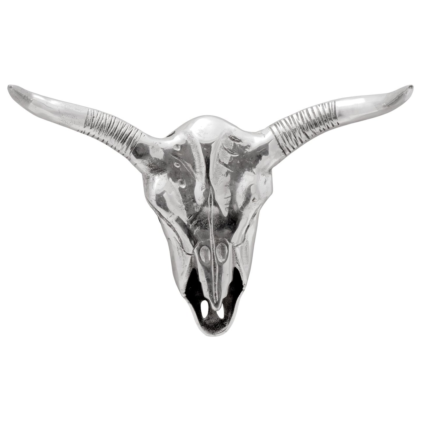 Muurbevestigde Stieren Zilver 49X10X36 Cm Aluminium Kop