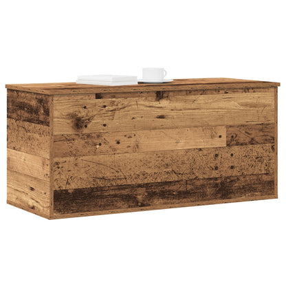 Opbergdoos Met Deksel Oude Hout 100X42X46 Cm Geengineerd Hout