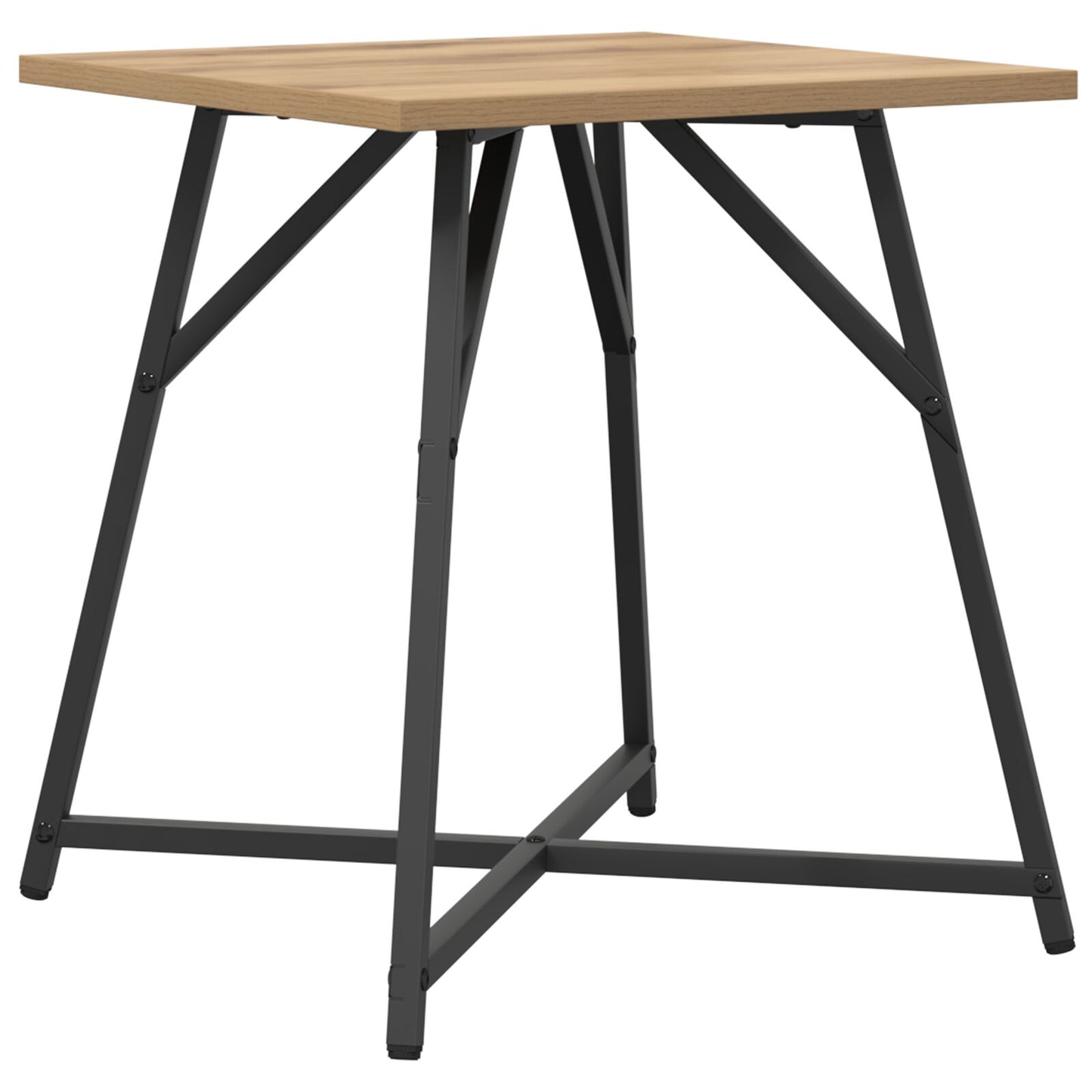 Bijzettafel 2-Pack In Ambachtelijk Eiken Met Geengineerd Hout En Metaal. Ambachtelijk Eiken.