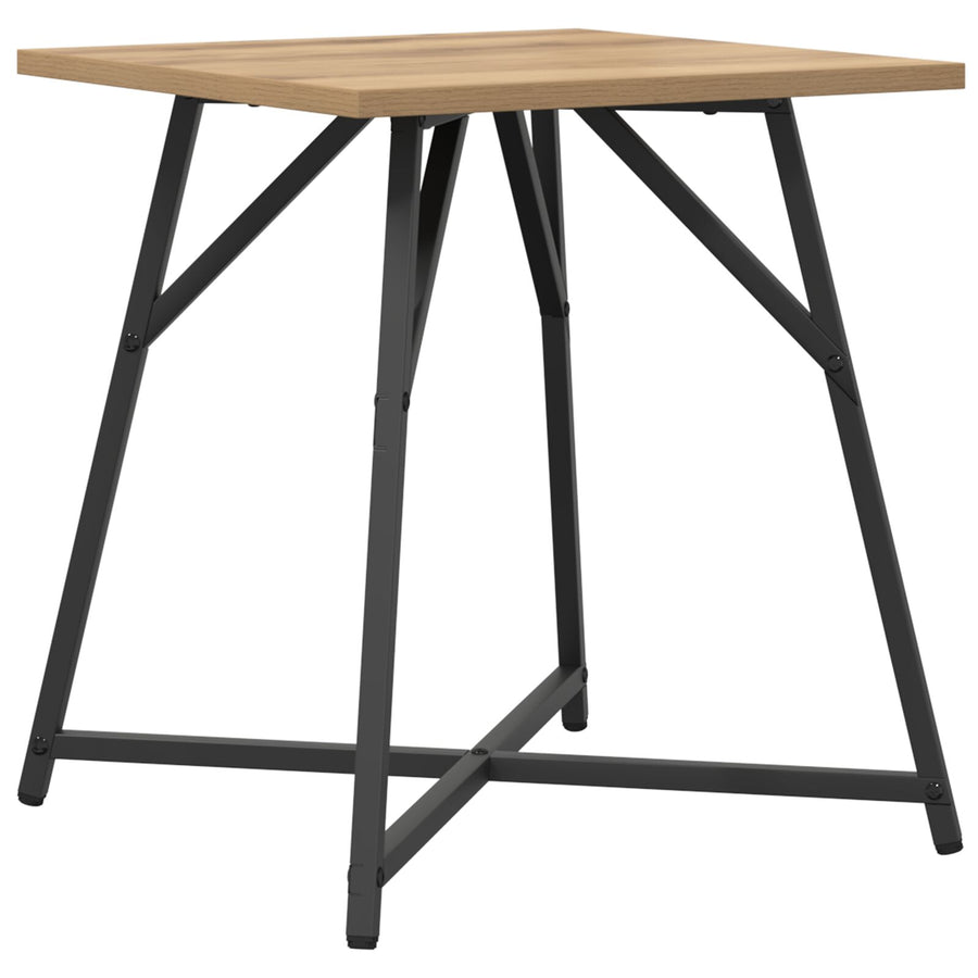 Bijzettafel 2-Pack In Ambachtelijk Eiken Met Geengineerd Hout En Metaal. Ambachtelijk Eiken.