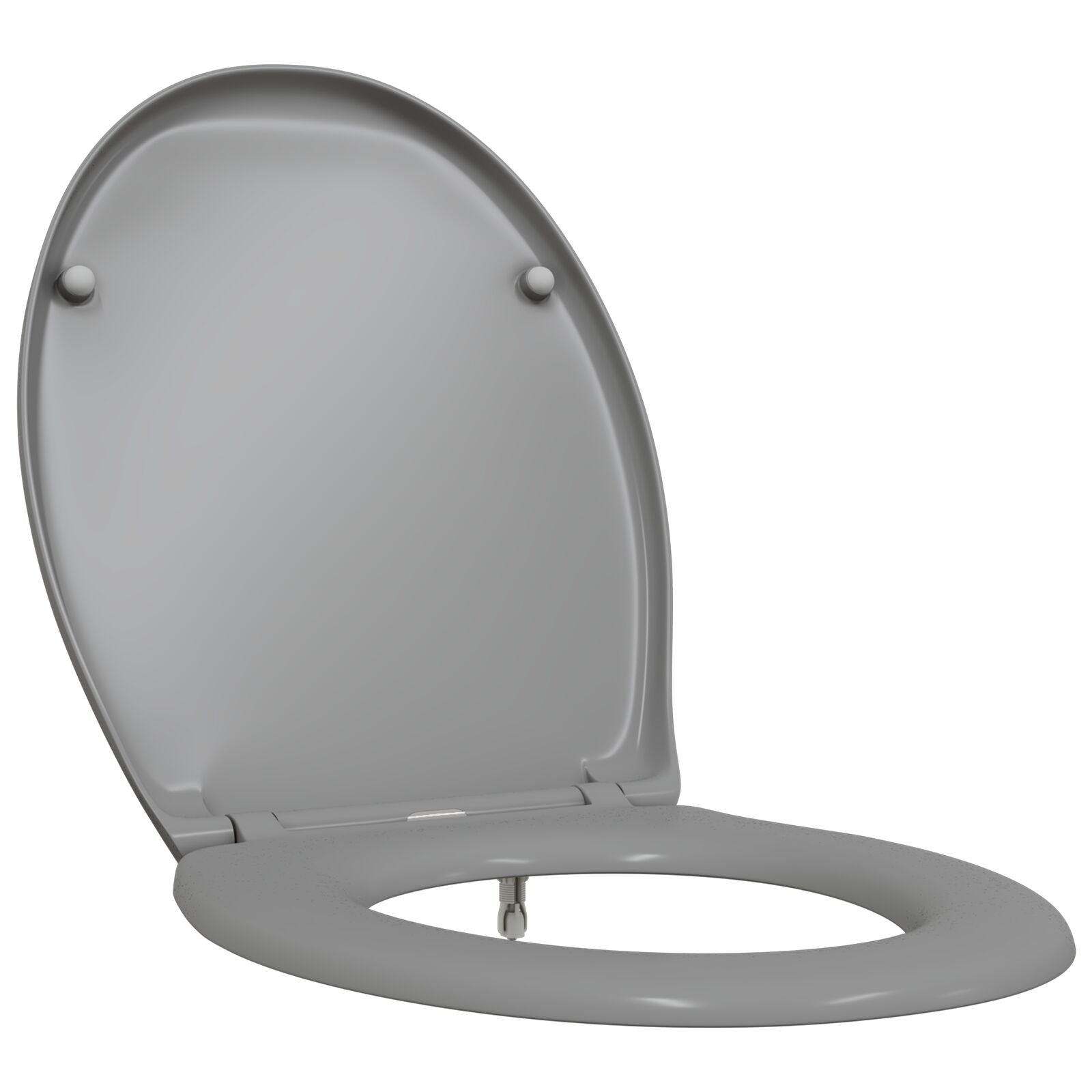 Snelle Ontgrendel Toiletzitting Met Zachte Sluiting Duroplast Grijs