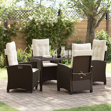 5-Delige Tuin Eetset Met Kussens Bruin Poly Rattan
