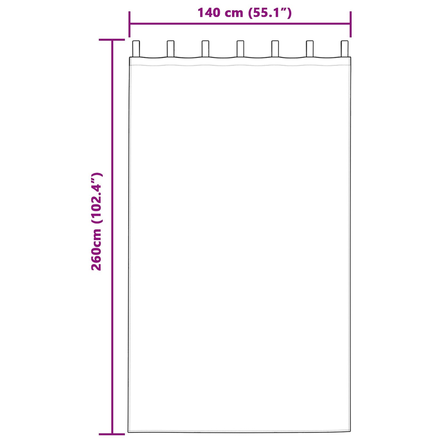 Blackout Gordijnen 2 Stuks Fluweel Zwart 140 x 260 cm met ophanglussen
